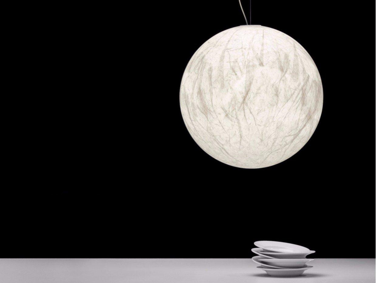 Japanese paper pendant lamp | Moon by Davide Groppi