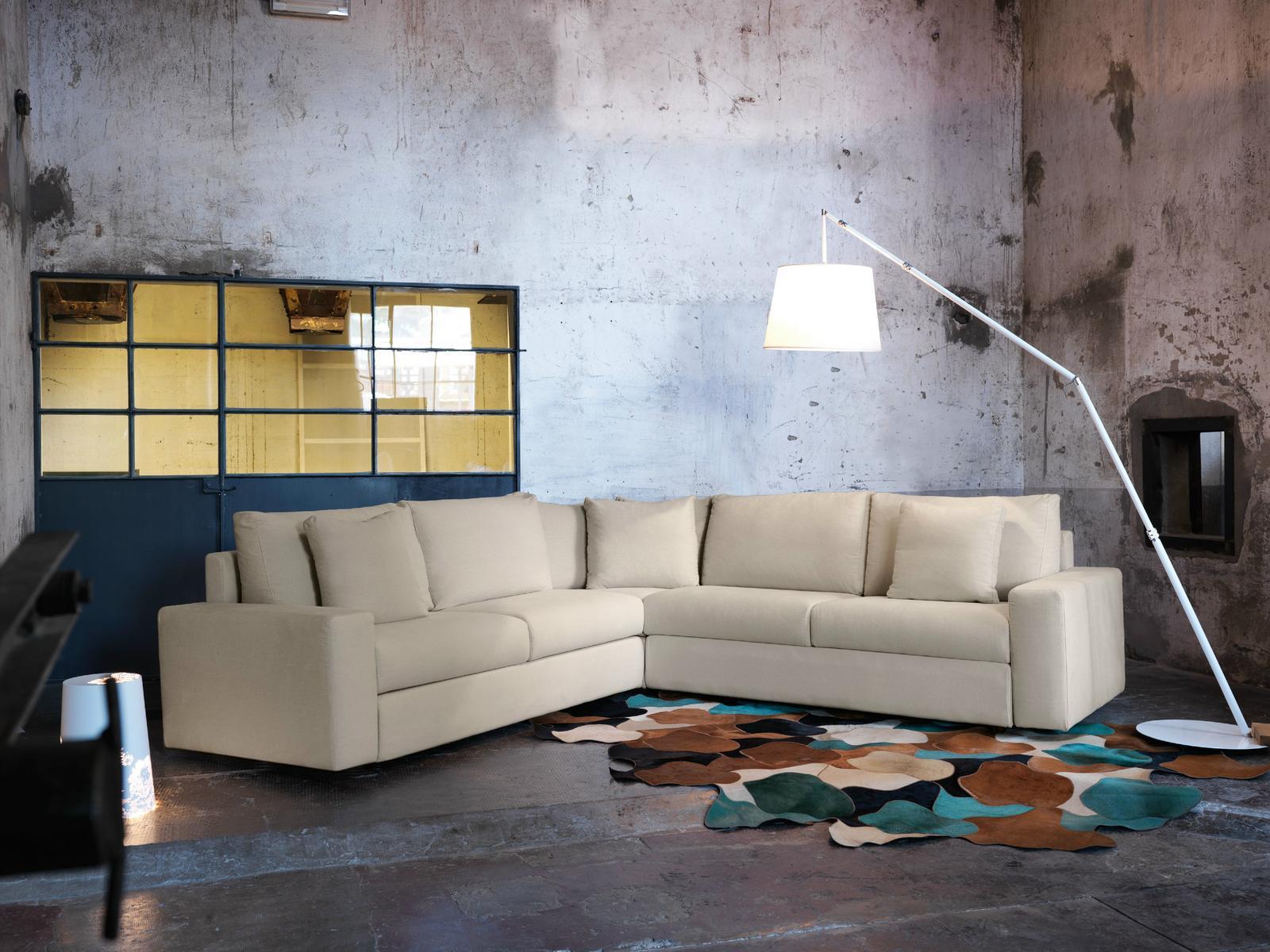 Sectional fabric sofa | Glenn by Domingo salotti