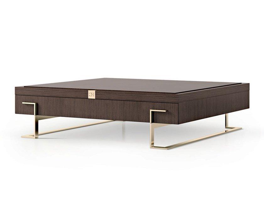 Sled base low coffee table with storage space | 7913 by Carpanese home