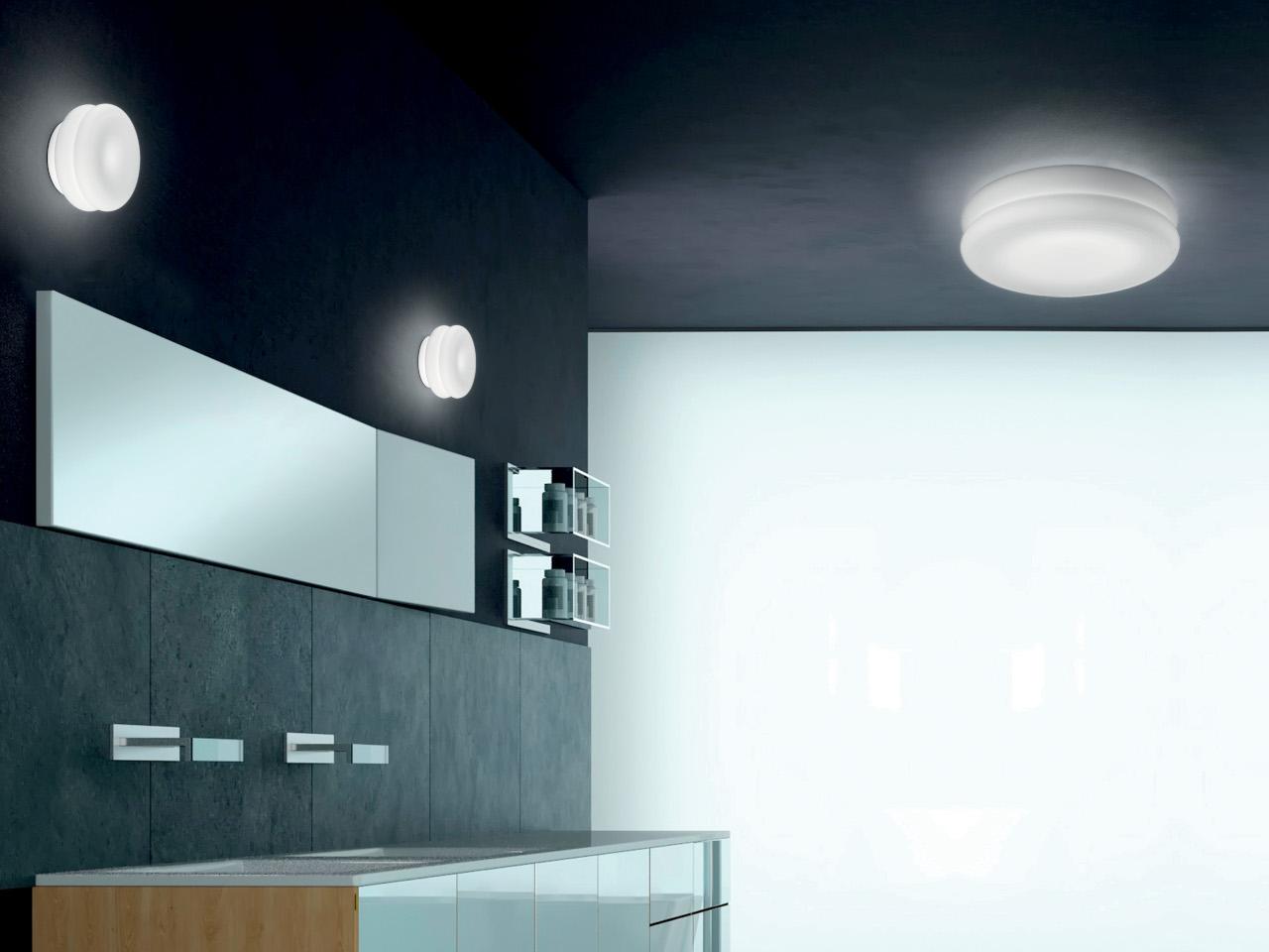 Blown glass wall lamp / ceiling lamp | Wimpy P-pl32 by Leucos