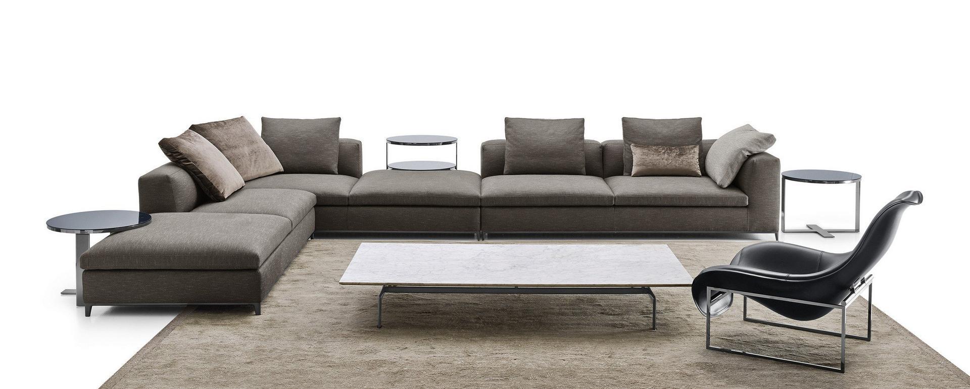 Corner sectional fabric sofa | Michel Club by B&B Italia