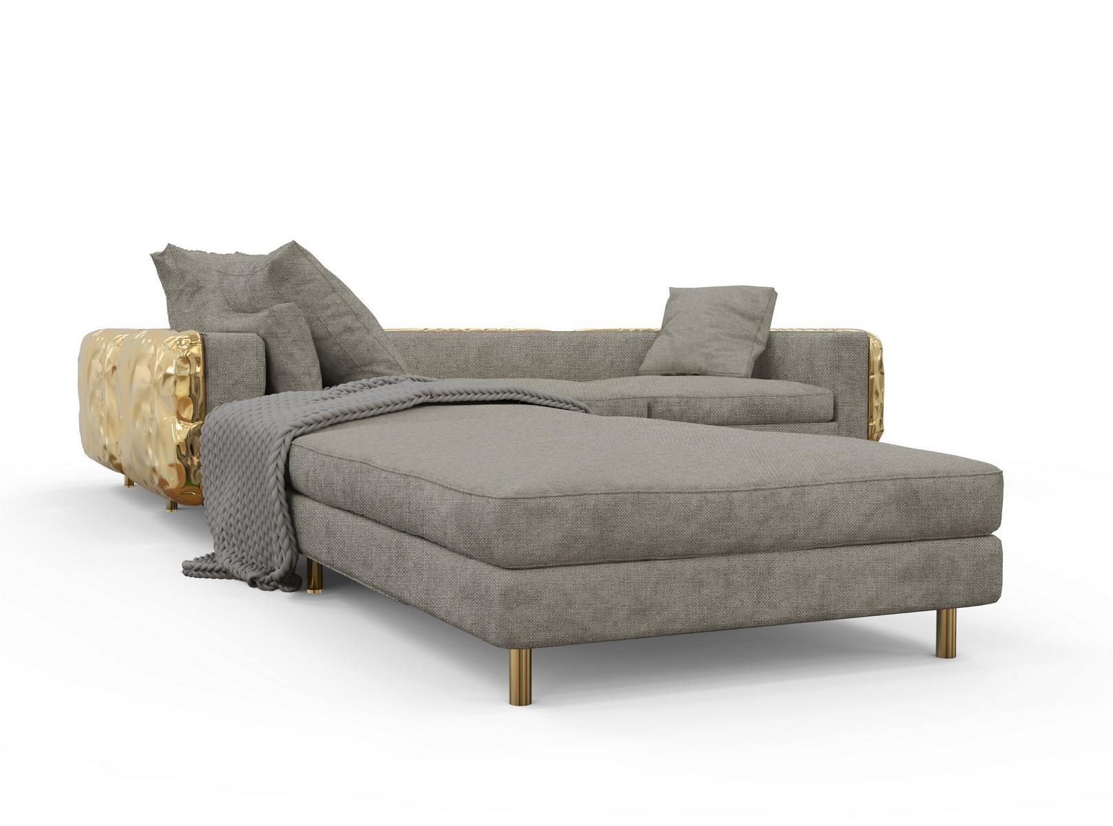 Corner modular fabric sofa with chaise longue | Imperfectio by Boca Do Lobo
