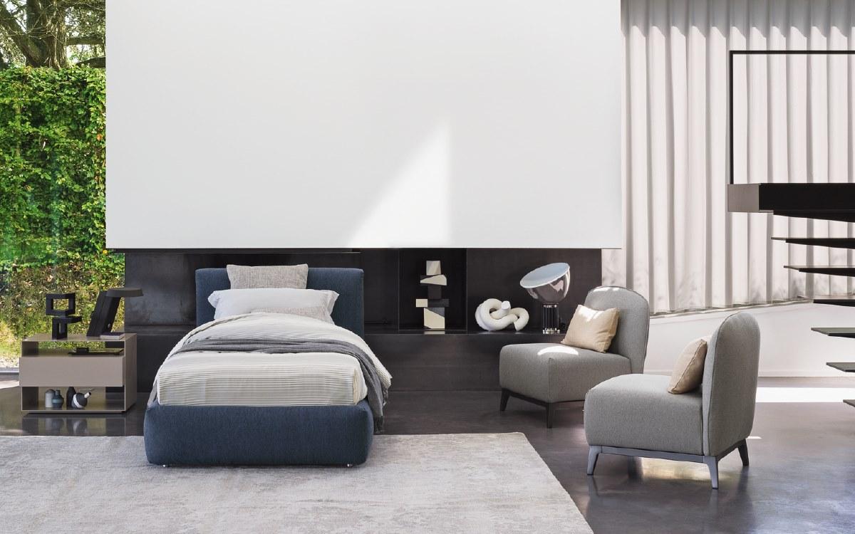 Storage bed | Merkurio by Flou