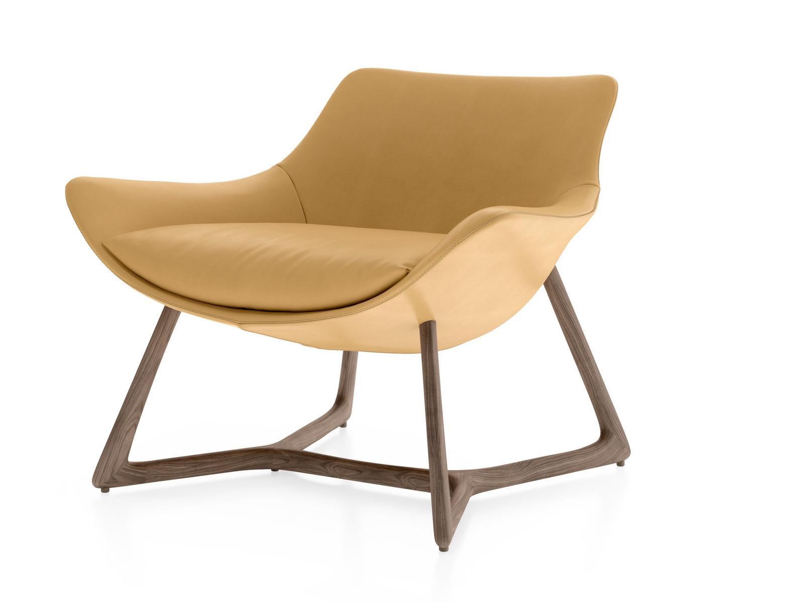 Leather armchair | Harp by Turri