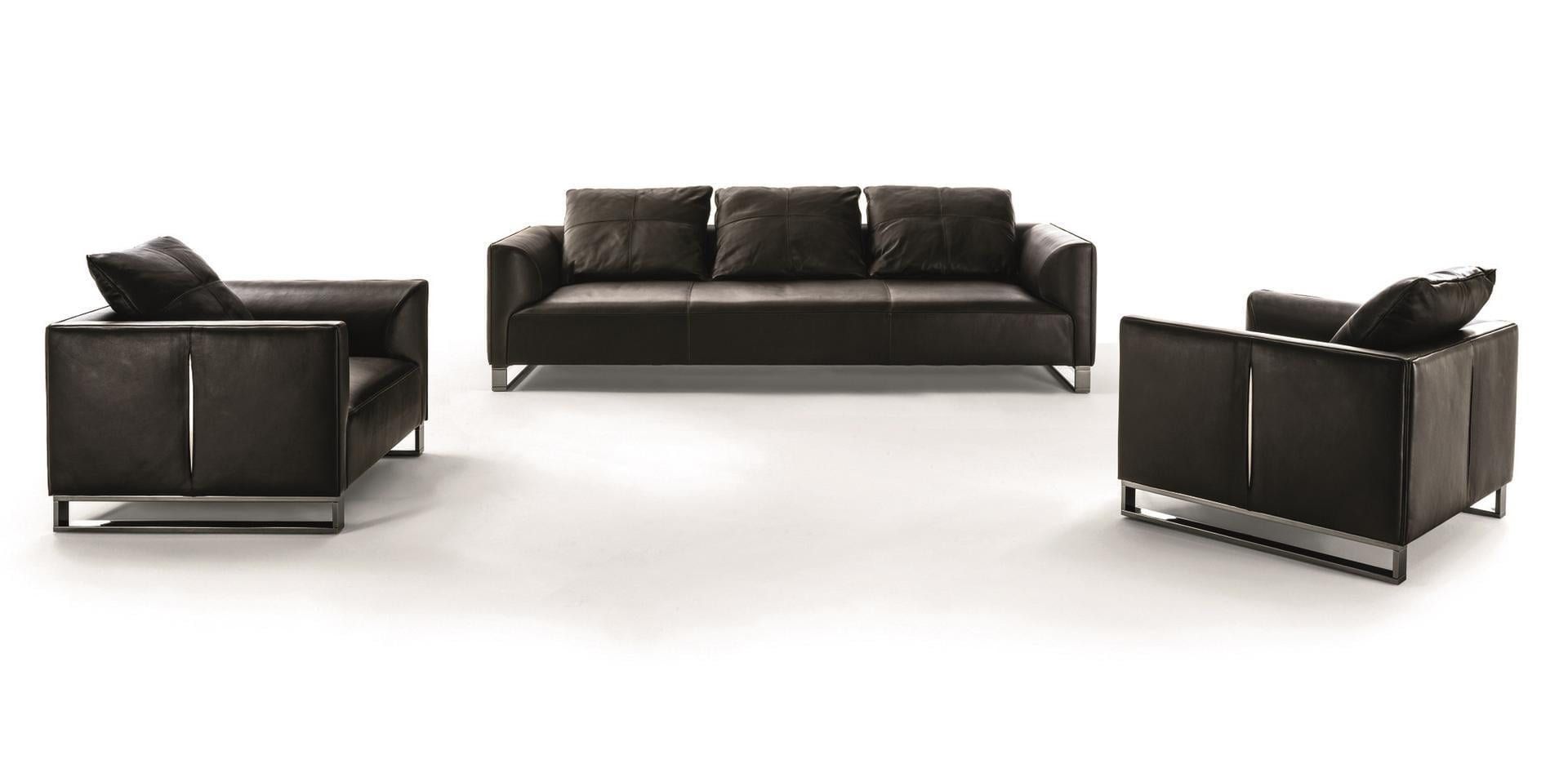 Modular leather sofa | Fold by Longhi