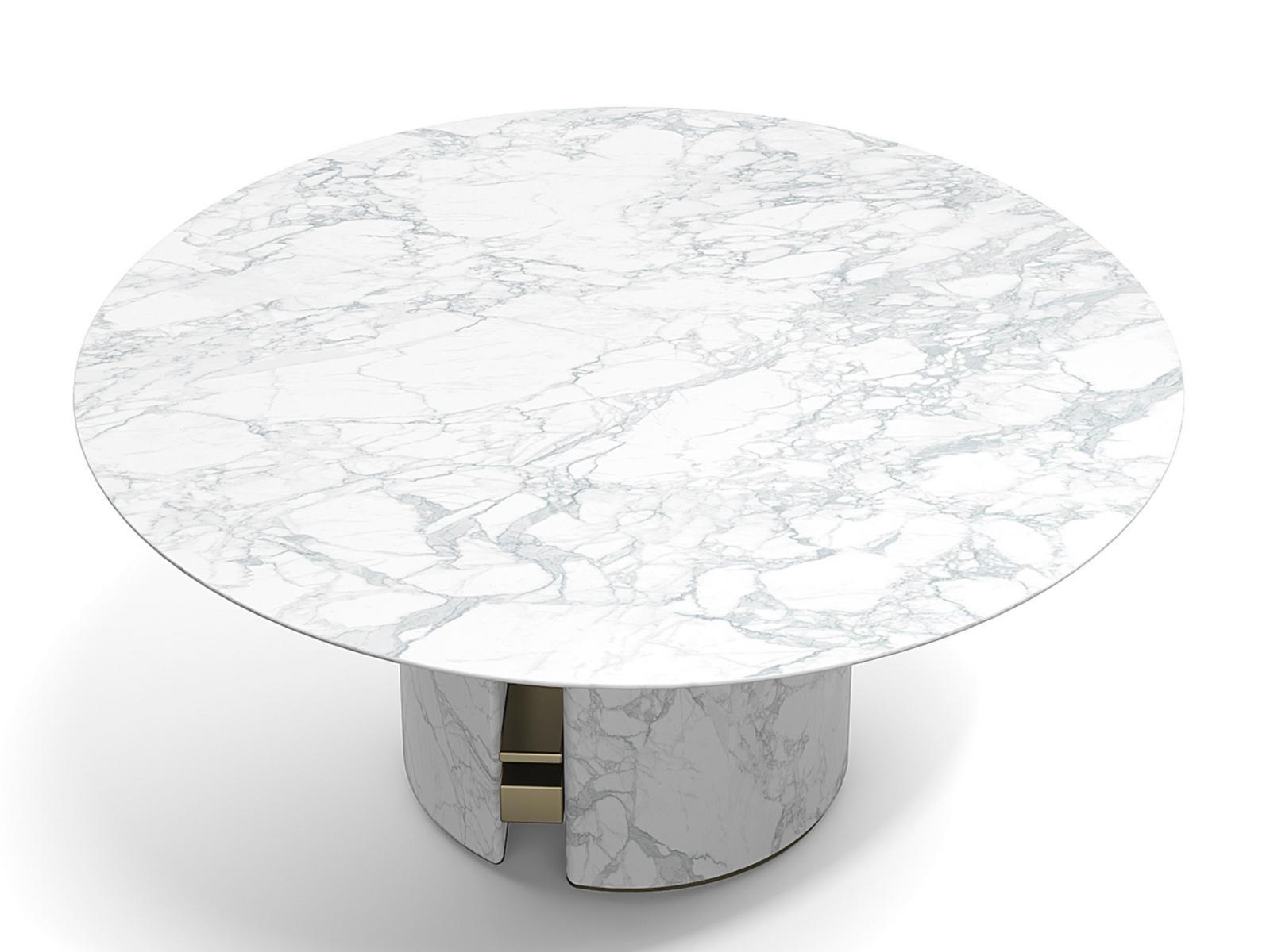 Round marble dining table | Ercole by Capital Collection