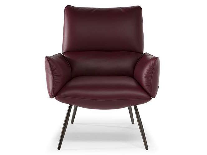 Leather armchair with armrests | Talia by Natuzzi Italia