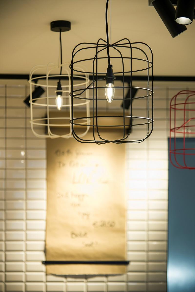 Steel pendant lamp | La Cage by Dark