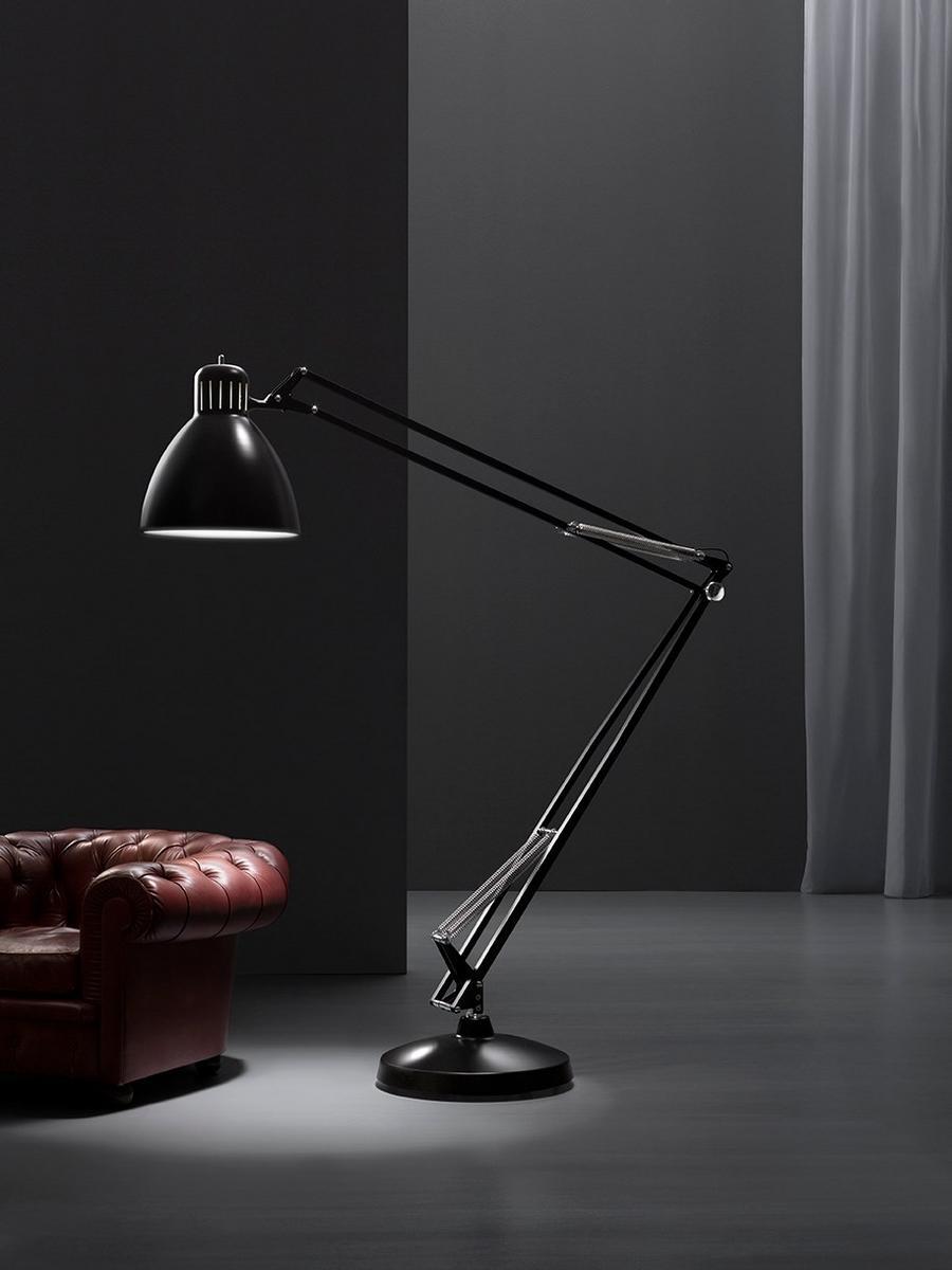 LED adjustable aluminium floor lamp | Jj Big by Leucos