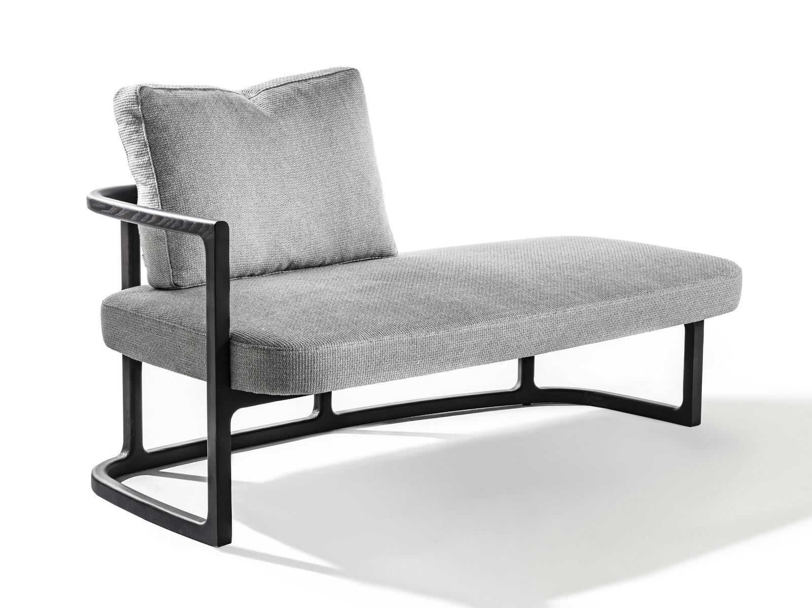 Fabric day bed and solid oak structure | Romain by Porada