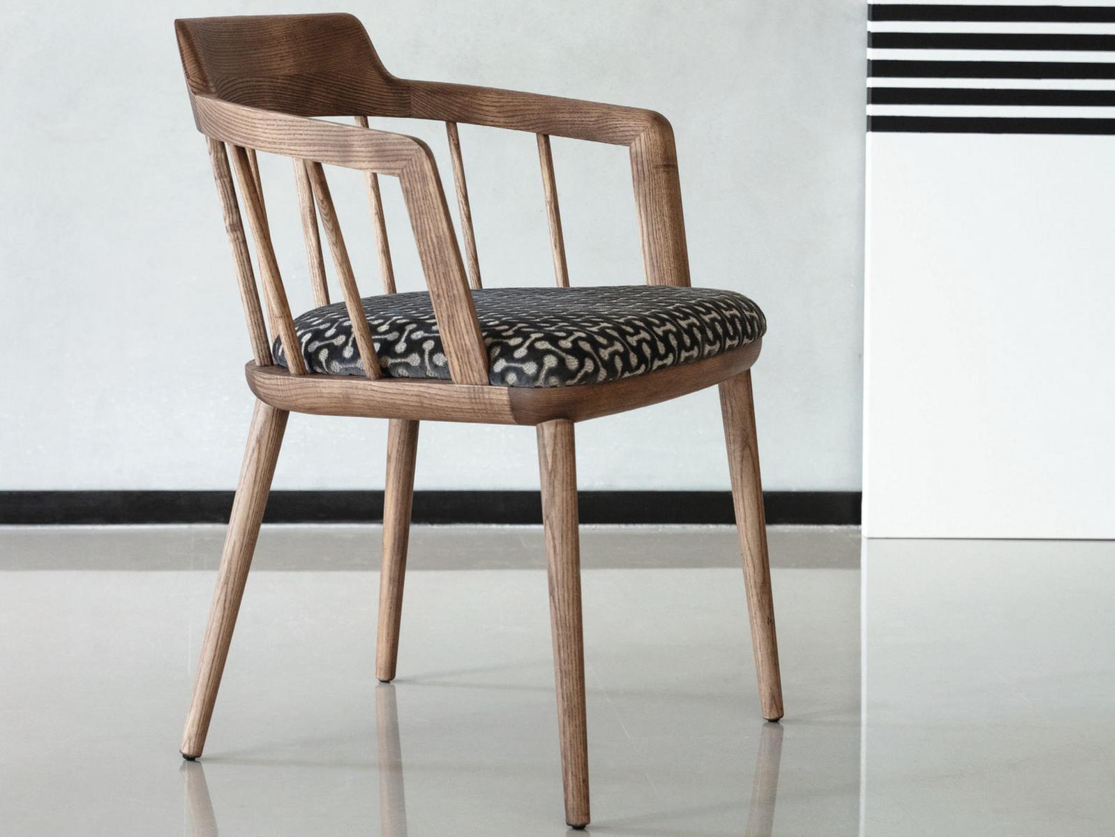 Ash chair with armrests | Tiara by Porada