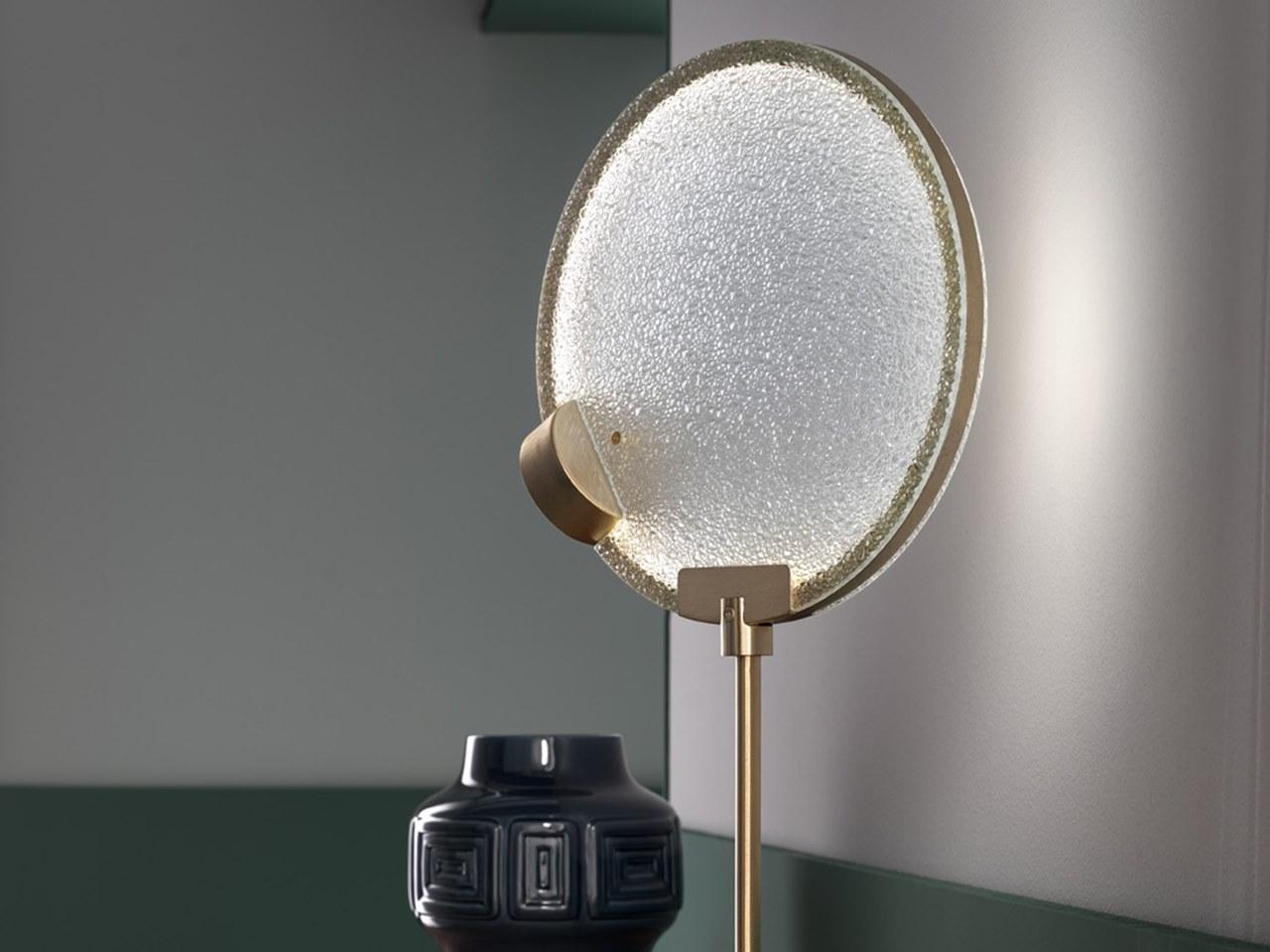 LED glass table lamp with dimmer | Horo Tl by Masiero