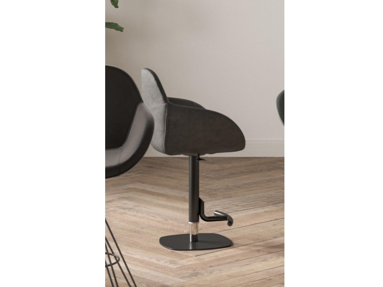 Upholstered barstool with gas lift | Baldo by Ozzio Italia