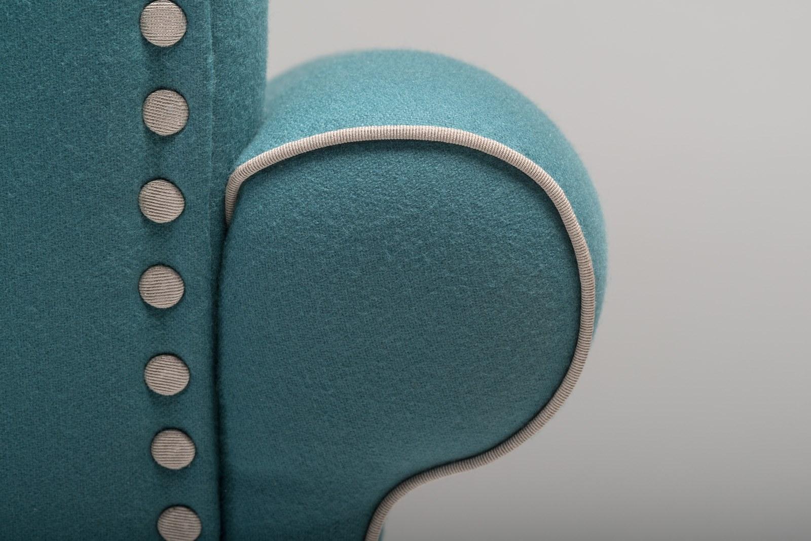 Wool armchair with armrests | Pulce by Mantellassi 1926