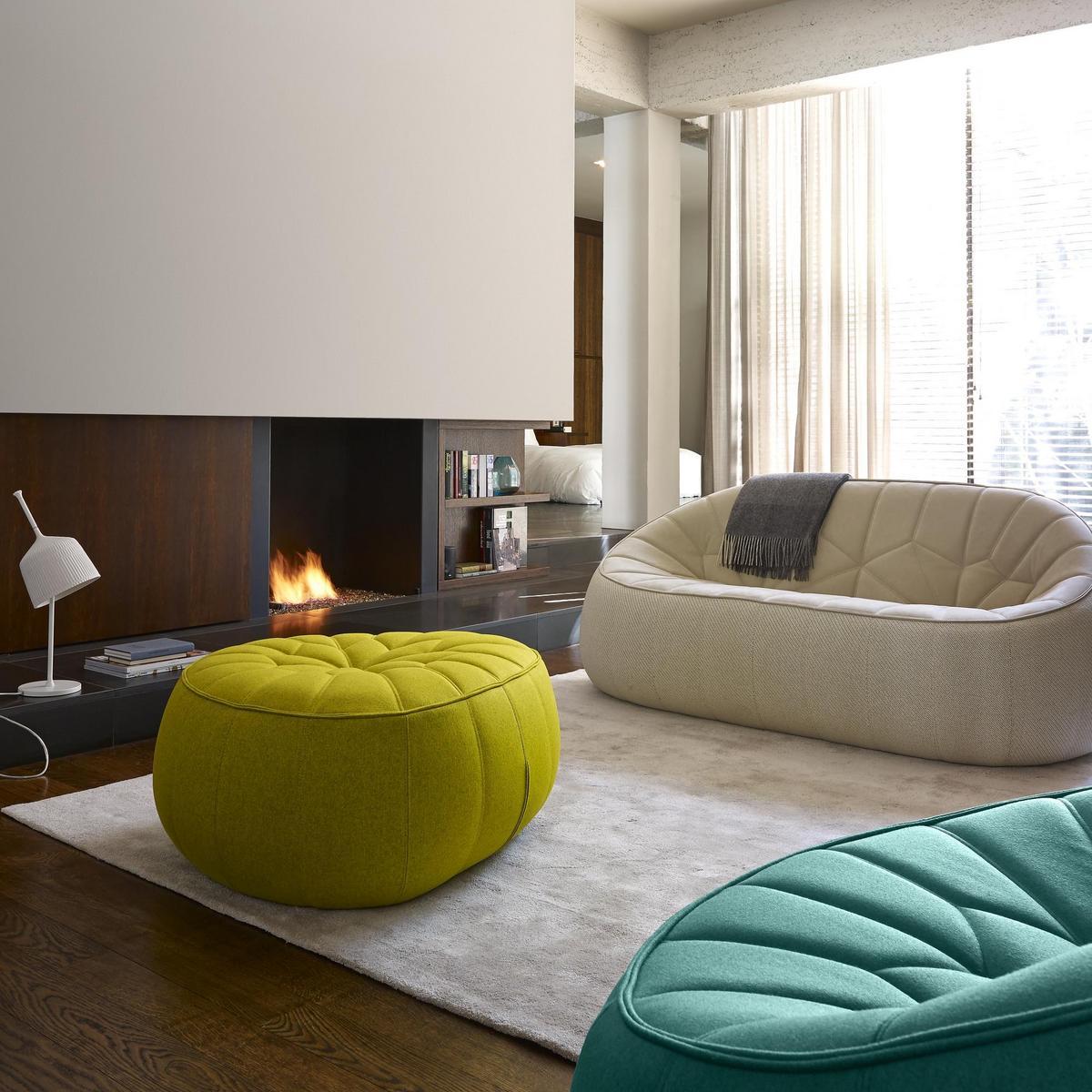 3 seater fabric sofa | Ottoman by Ligne Roset