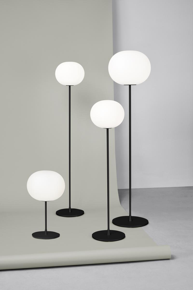 Opal glass floor lamp | Glo-ball F by Flos