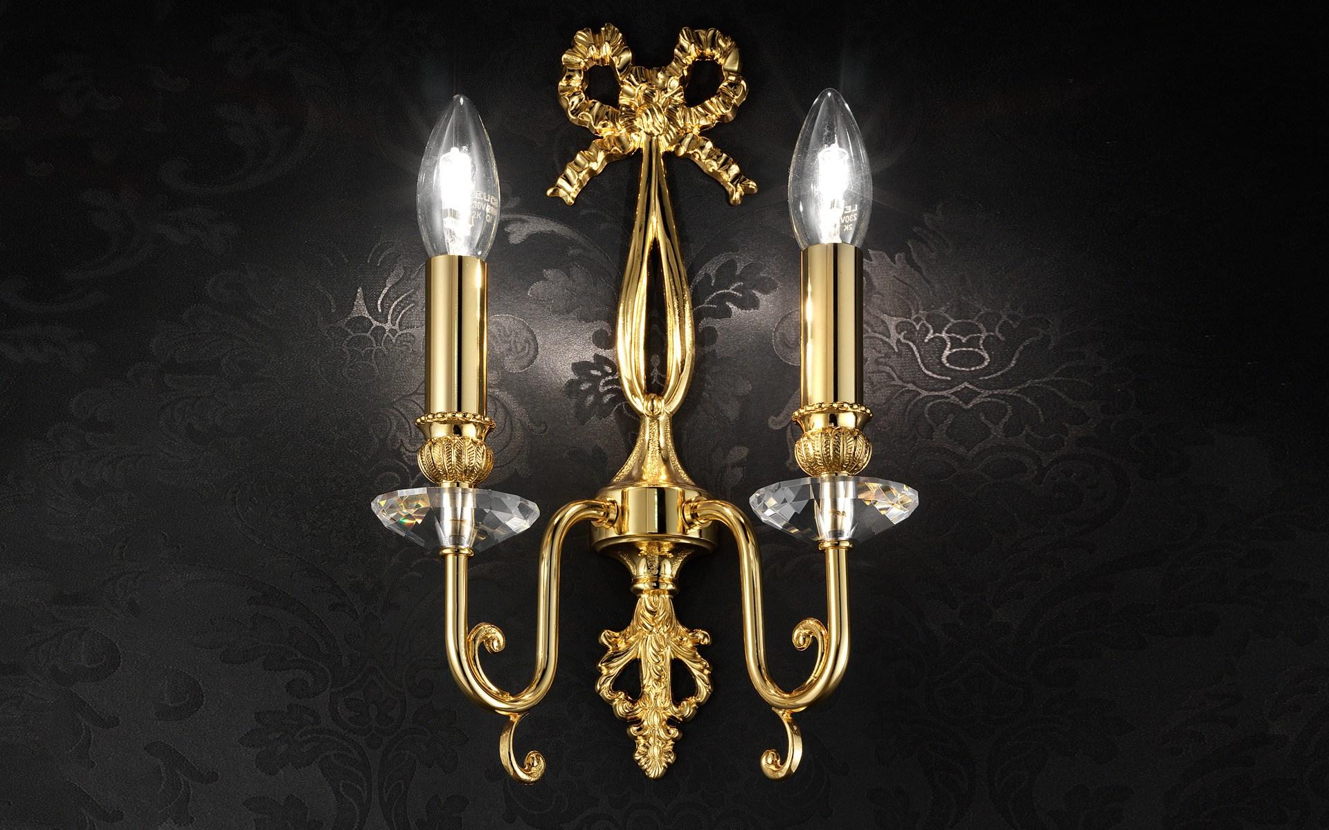 Incandescent brass wall lamp | Brass & Spots Ve 1079 A1/a2 by Masiero