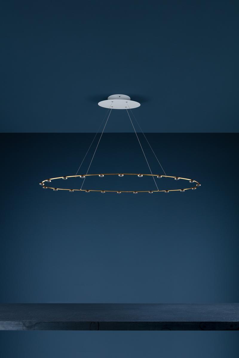 LED brass pendant lamp | 22 Petites Lentilles by Catellani & Smith