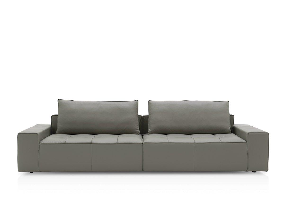 Sectional leather sofa | Lounge Easy by Calligaris