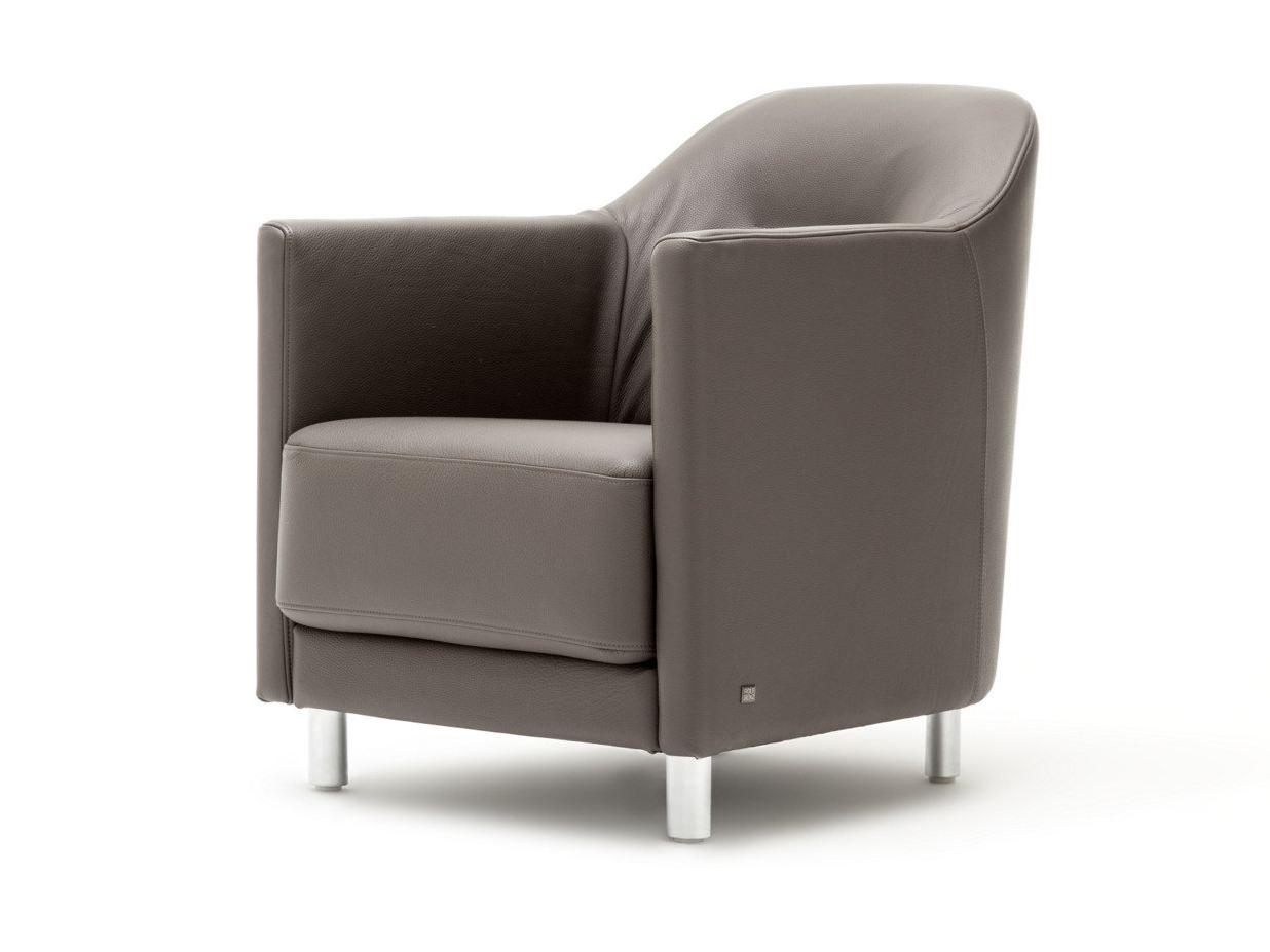 Leather armchair with armrests | 005 Onda by Rolf Benz
