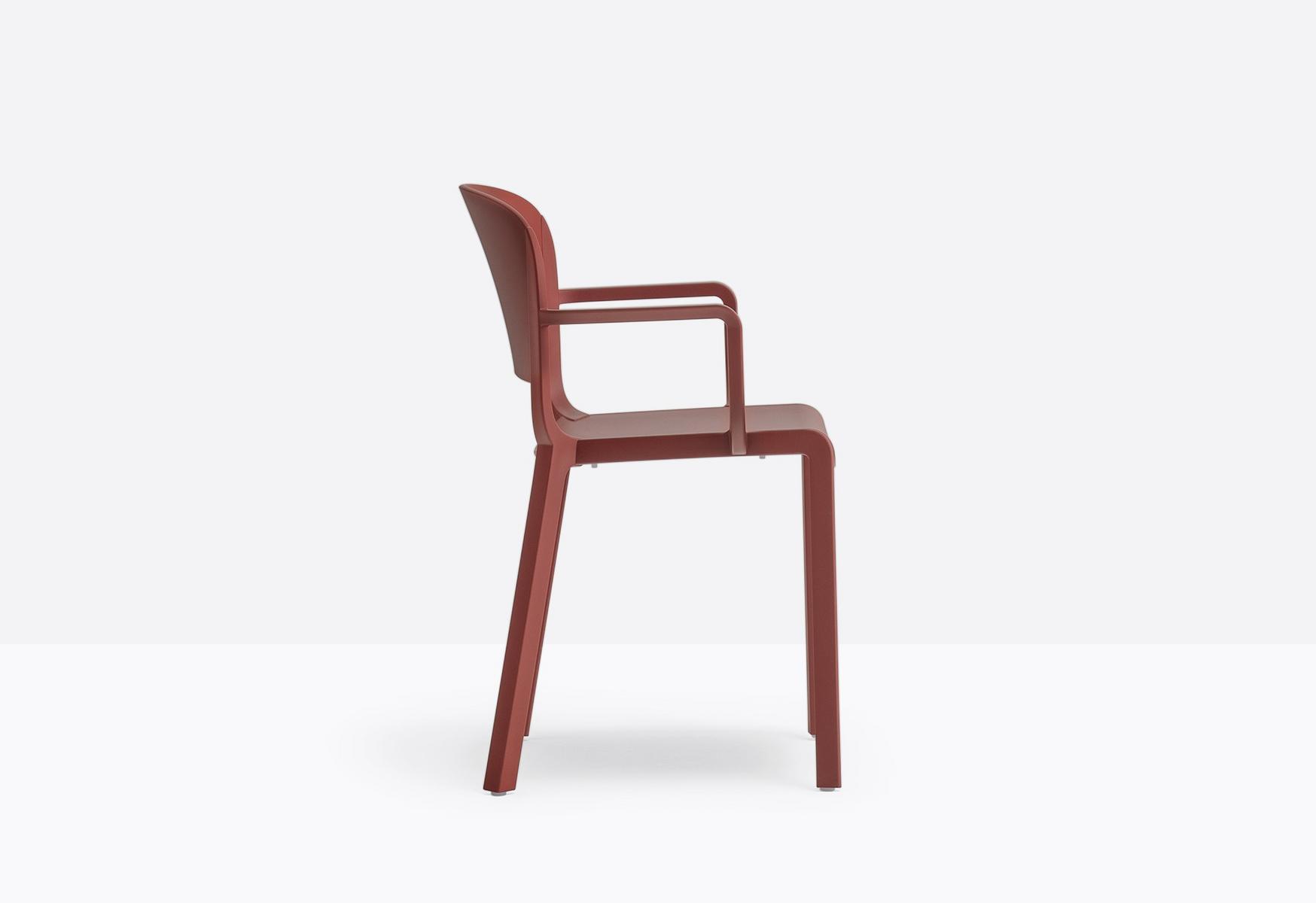 Polypropylene chair with armrests | Dome 265 by Pedrali