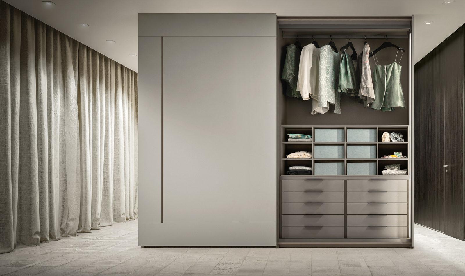 Modular glass wardrobe with doors | Glide by ALF Dafre