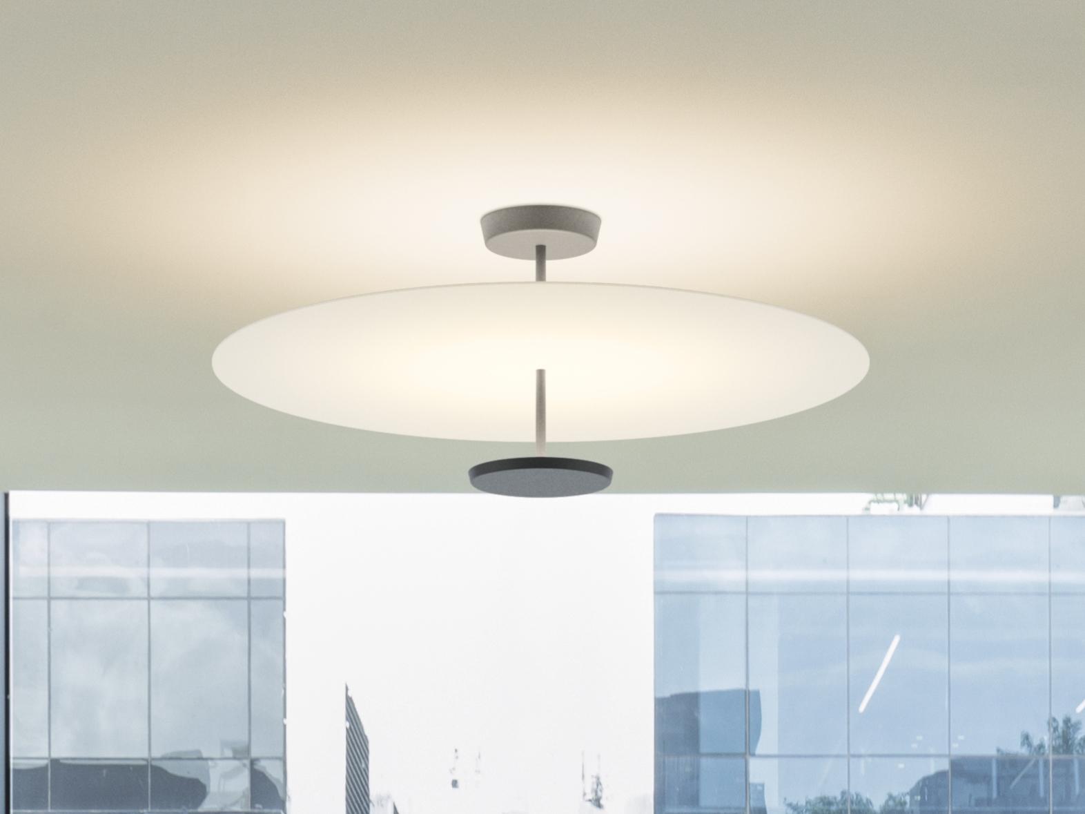 LED metal ceiling lamp | Flat 5926 by Vibia