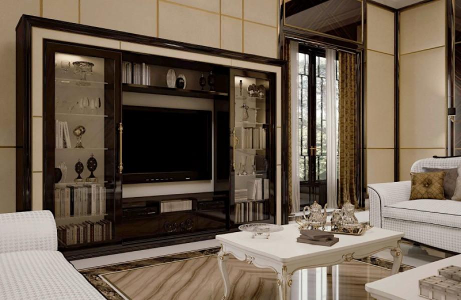 Solid wood living room set | Opera by Francesco Pasi