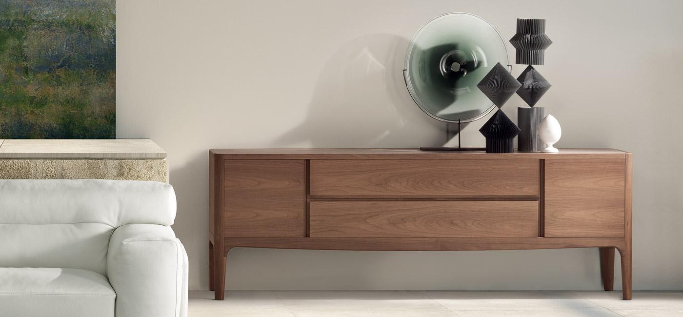 Contemporary style wooden sideboard with doors with drawers | Fortuna by Natuzzi Italia