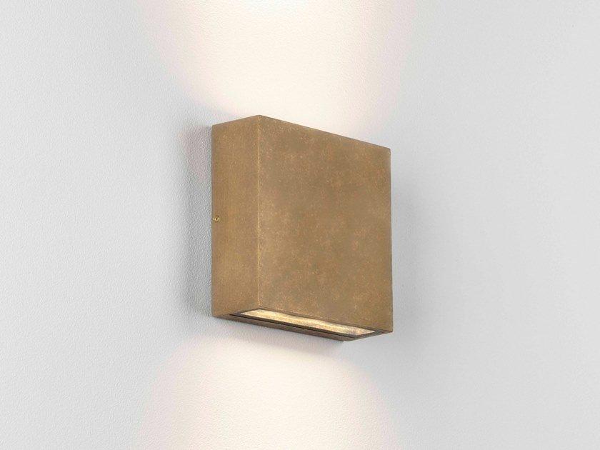 LED brass outdoor wall lamp | Elis Coastal Twin by Astro lighting