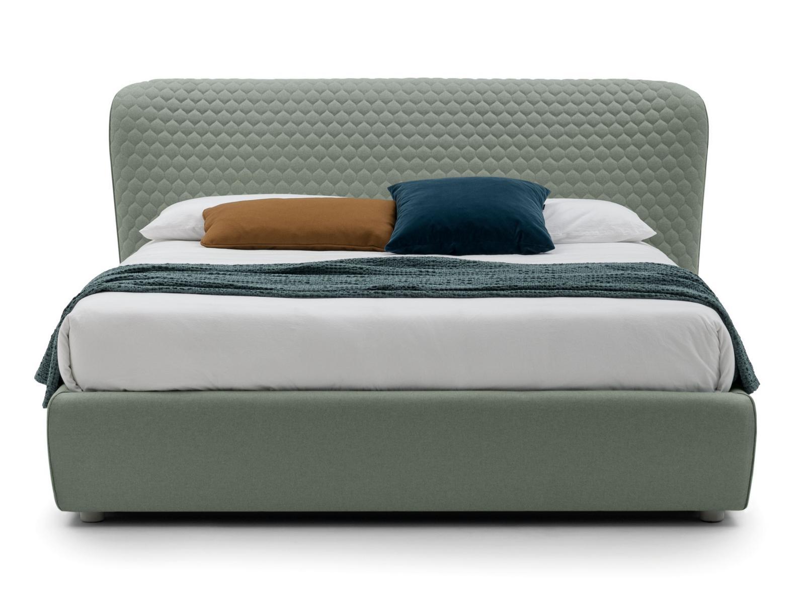 Fabric double bed with removable cover | Corolle by Bolzan letti