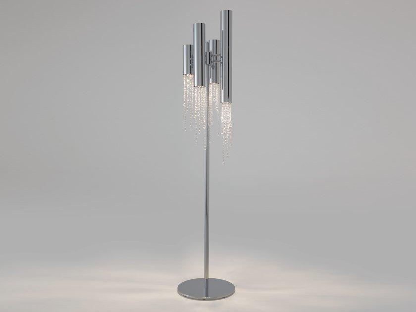 Metal floor lamp with crystals | Sexy Crystals F4+4 by Ilfari