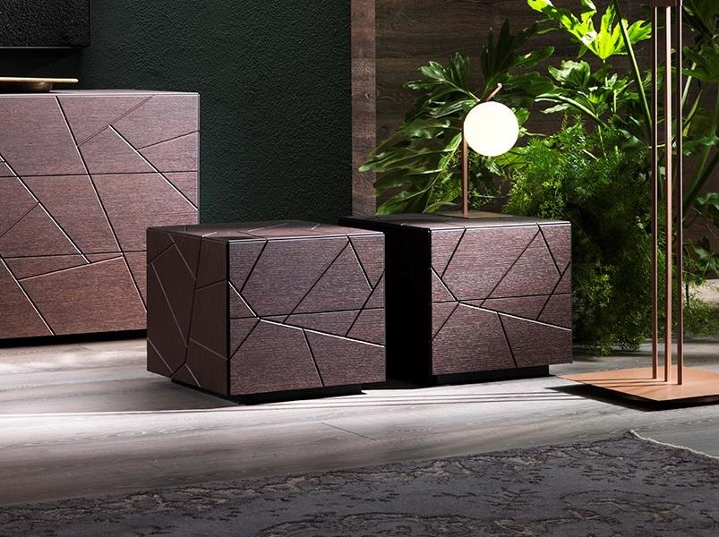 Square bedside table with drawers | Segno by Riflessi