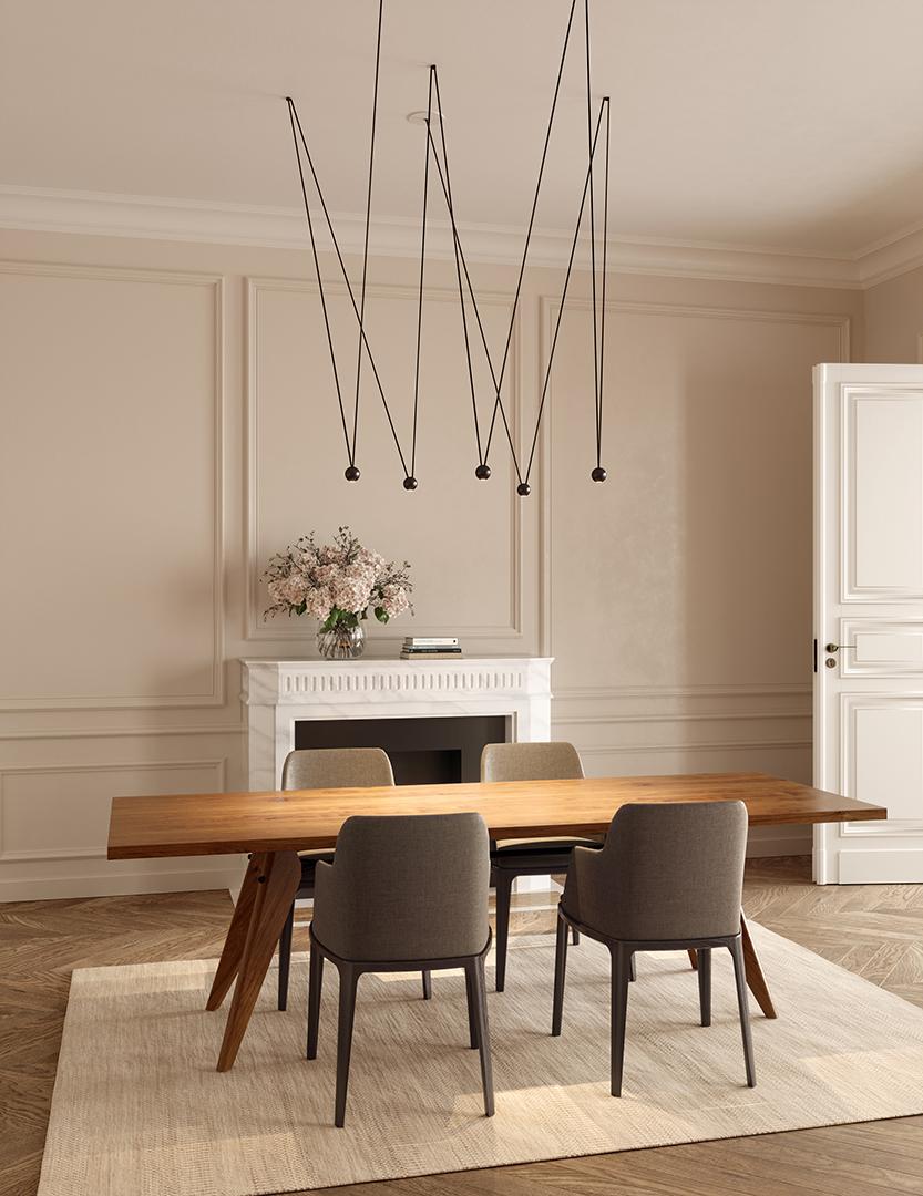 LED direct light aluminium pendant lamp | Punto Multiple by Leds C4