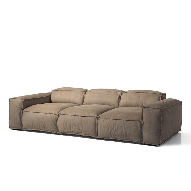 Sectional 3 seater leather sofa | Placido Day-bed by Mantellassi 1926