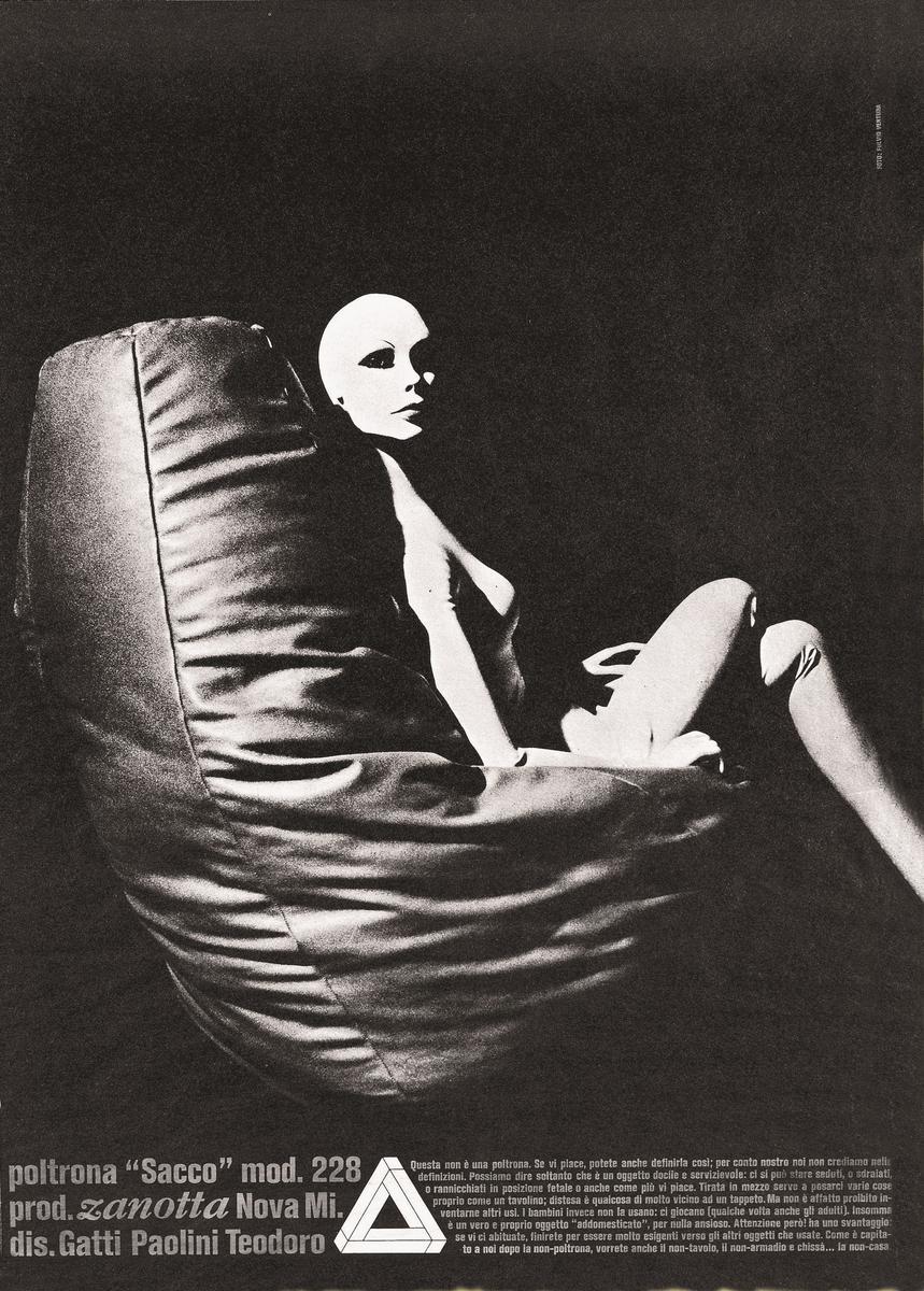 Upholstered fabric bean bag | Sacco by Zanotta