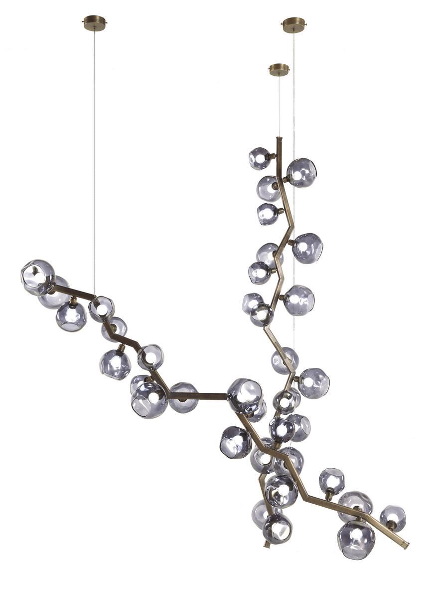 Indirect light metal pendant lamp | Viper by Gianfranco Ferre Home