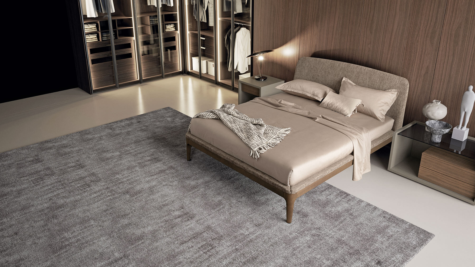 Eco-leather bed with upholstered headboard | Elegance by Dall'Agnese