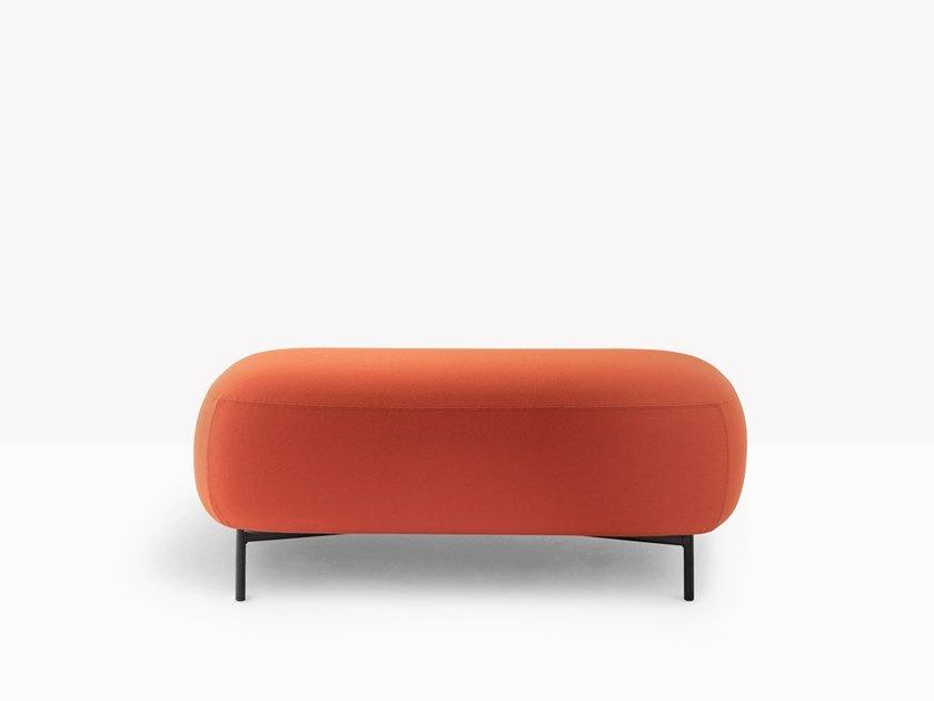Upholstered rectangular fabric pouf | Buddy 215 by Pedrali