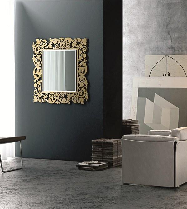 Wall-mounted framed mirror | Romantico by Riflessi