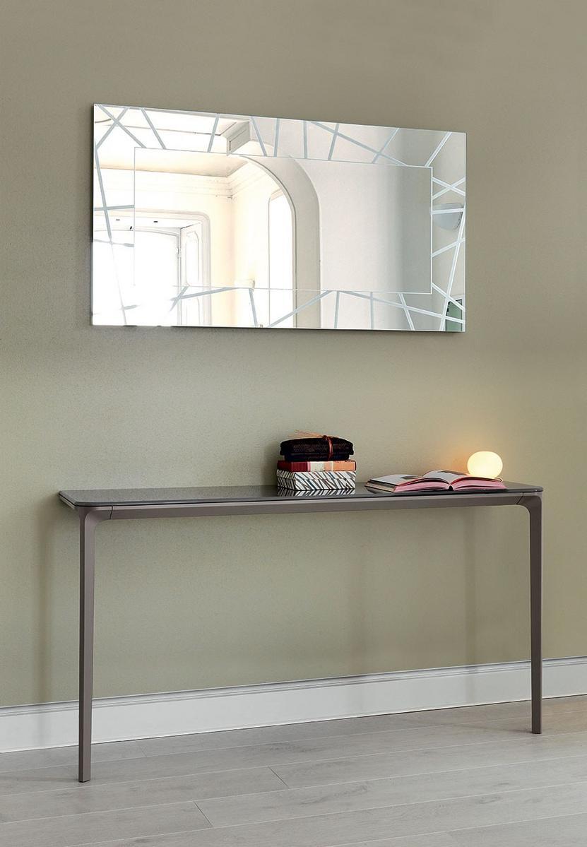 Rectangular glass console table | Slim 2 Legs by Sovet
