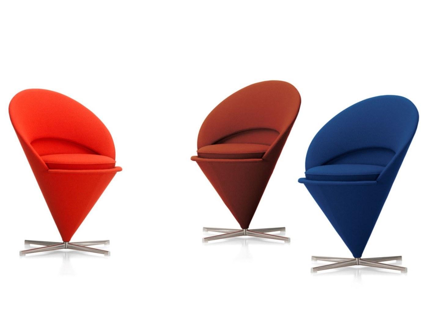 Upholstered fabric chair | Cone Chair by Vitra