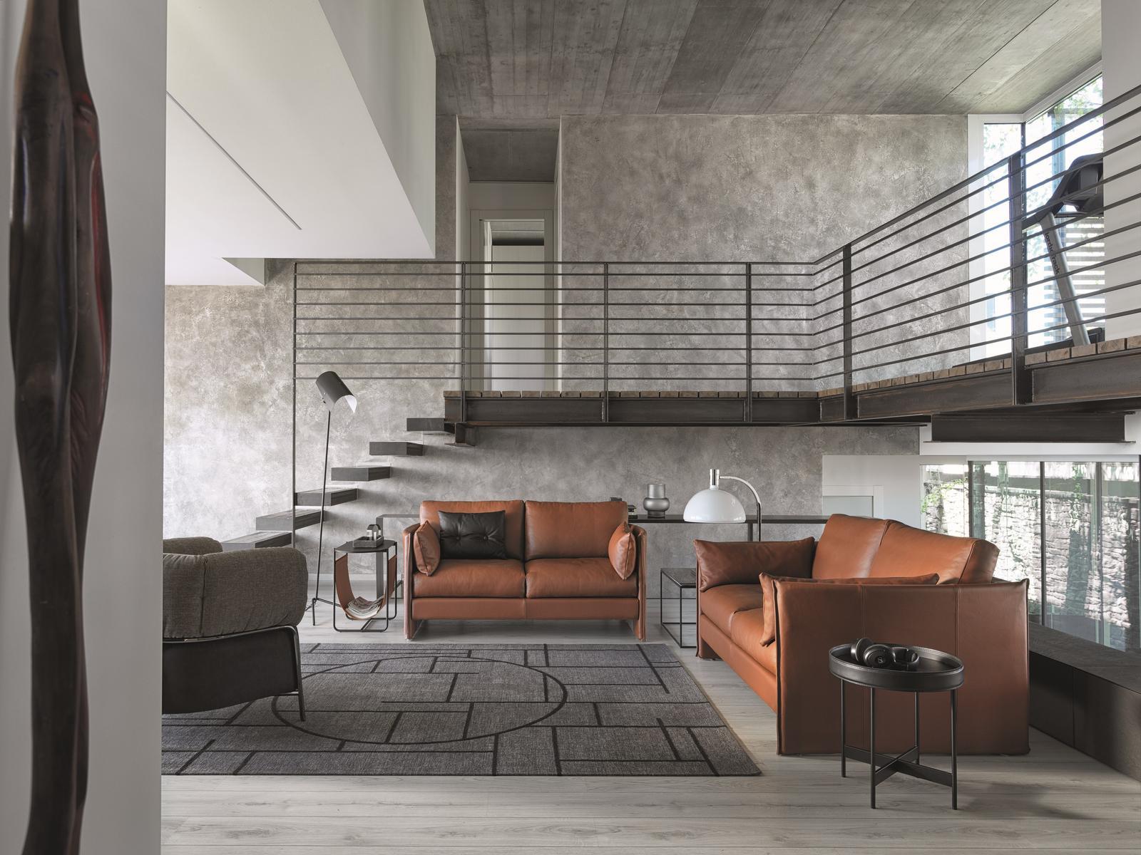 Leather armchair | Quadrotta by Calligaris