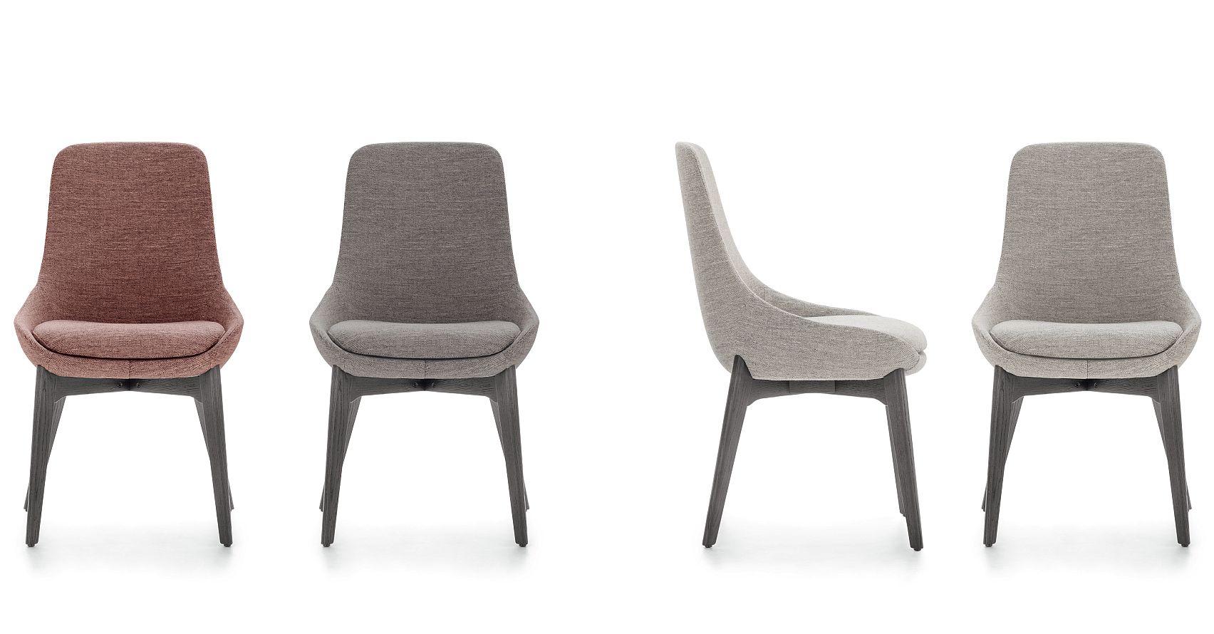Upholstered fabric chair | Linear by Ditre Italia
