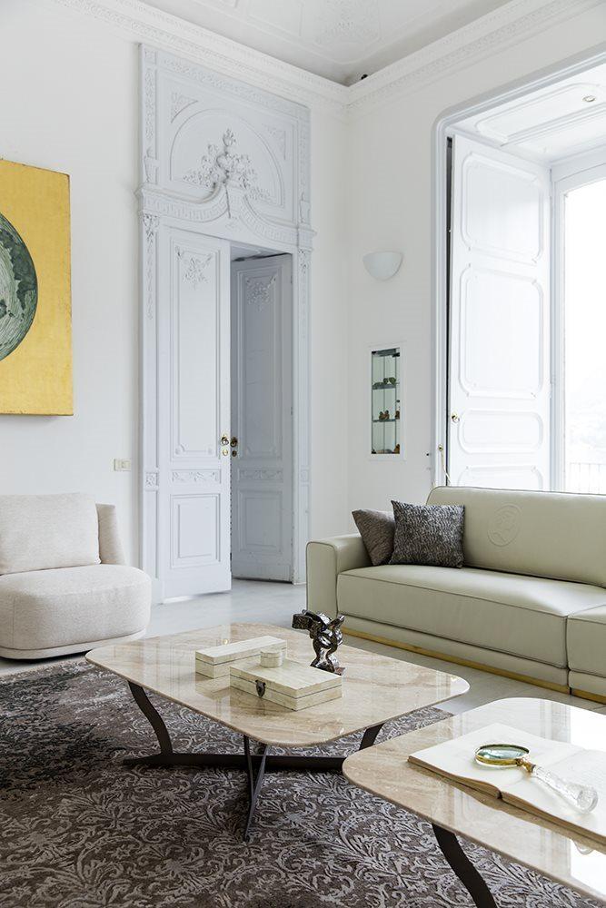 Corner leather sofa | Stewart by Alberta Salotti