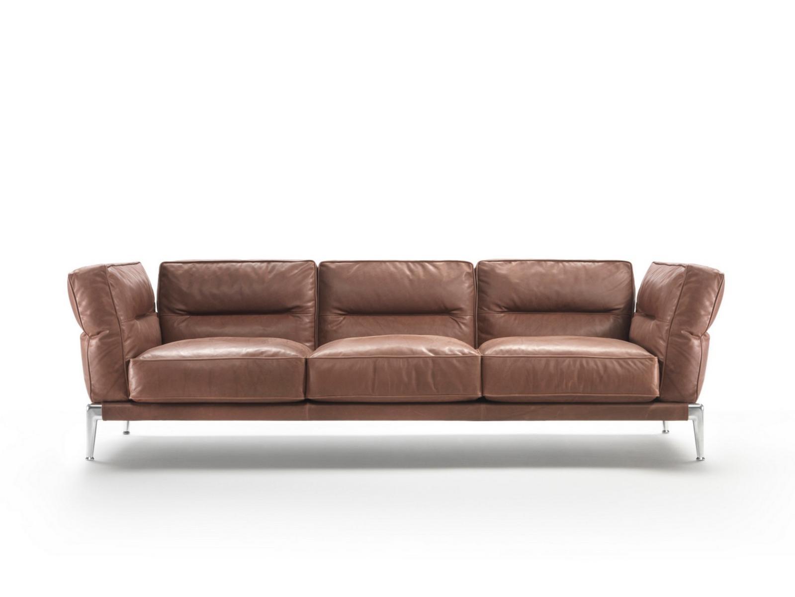 Sectional leather sofa | Adda by Flexform