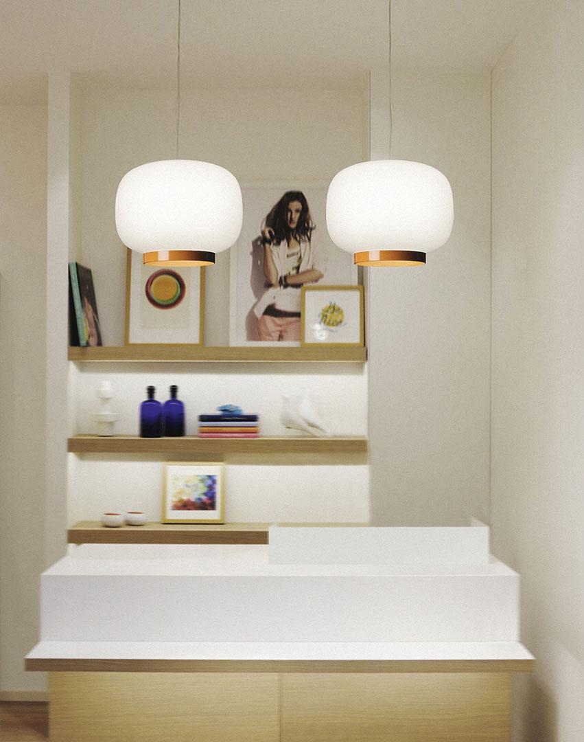 Glass pendant lamp | Chouchin by Foscarini