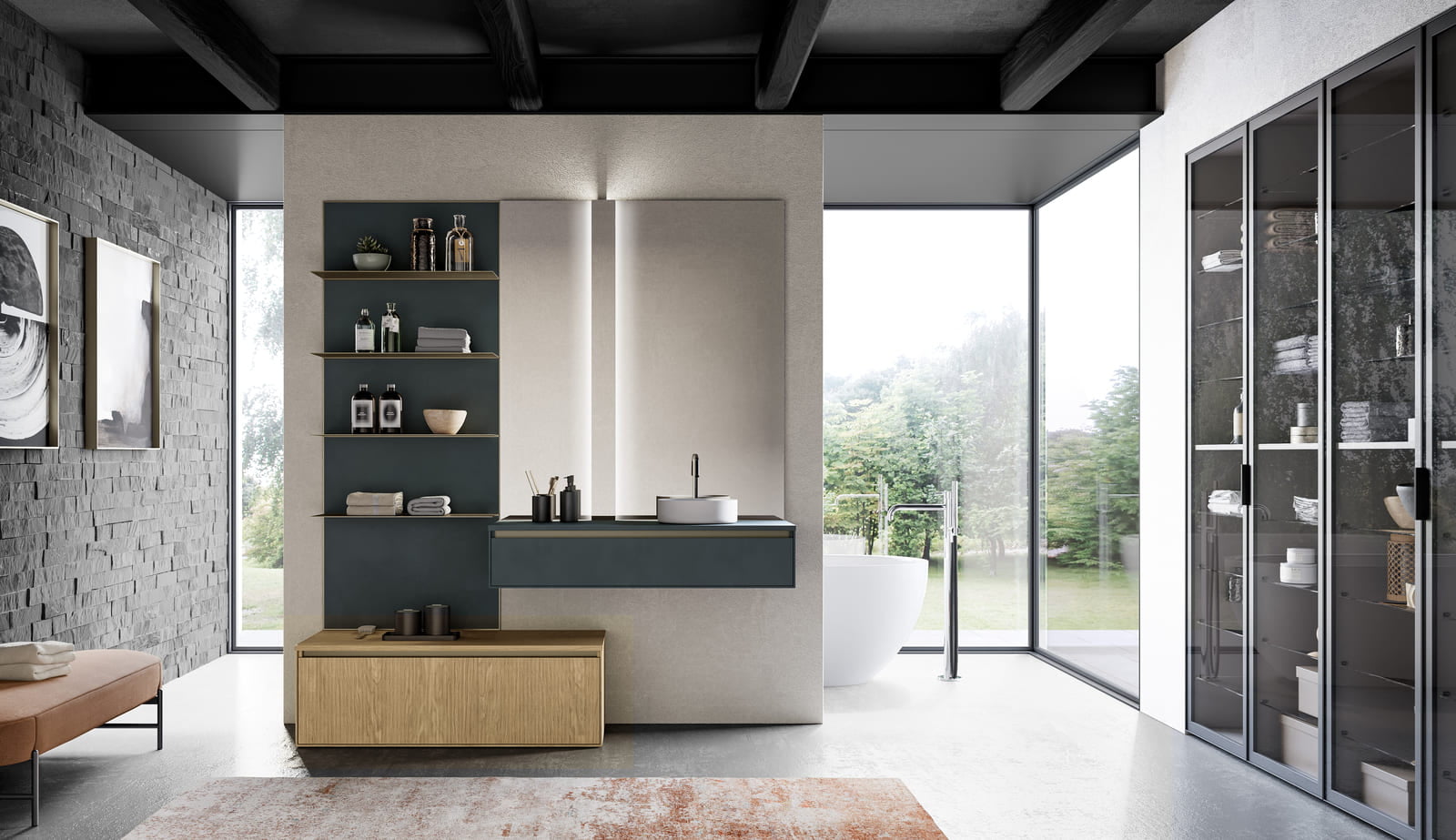 Glass bathroom | Traccia by Birex