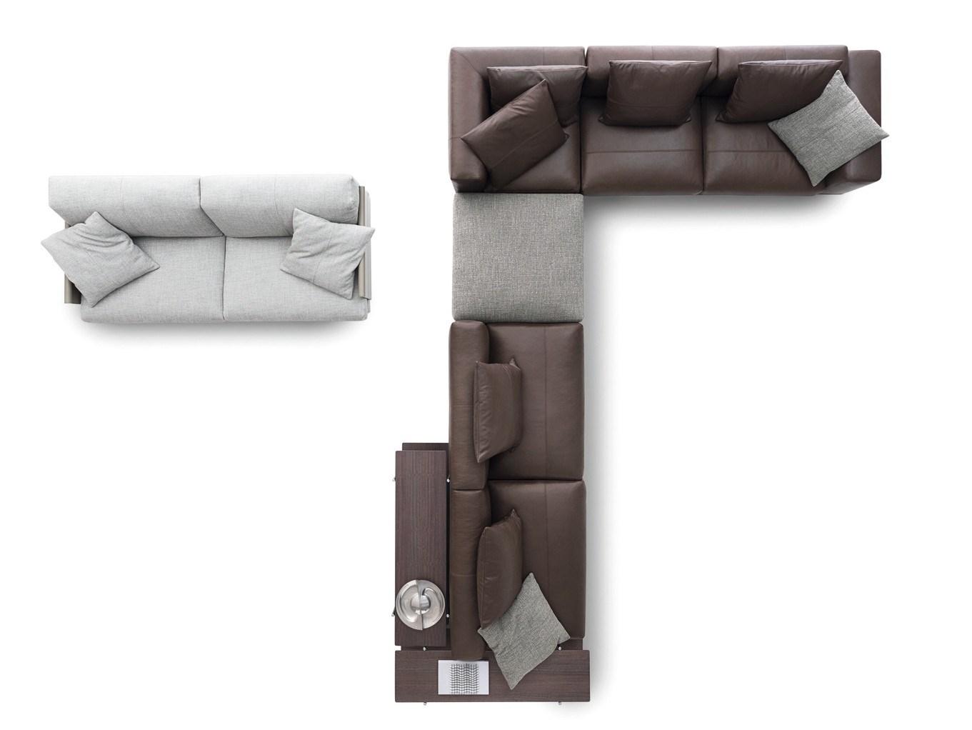 Corner leather sofa | Nevyll Low by Ditre Italia