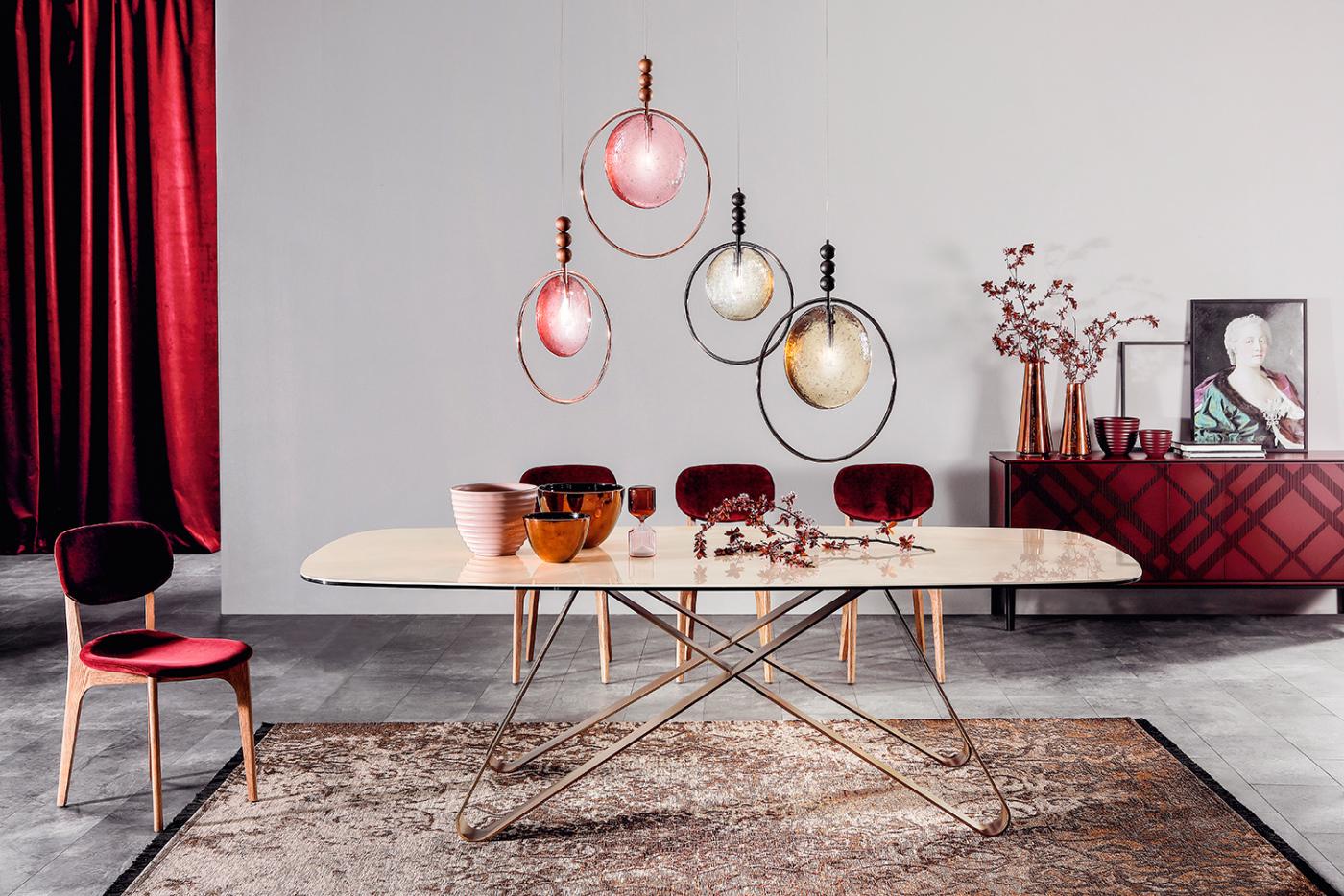 Direct-indirect light metal pendant lamp | Dreamy by Tonin Casa